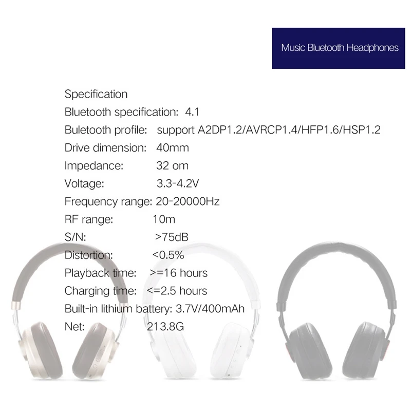 Remax Rb-500Hb Bluetooth V4.1 наушники Беспроводная гарнитура с Hd микрофоном шумоподавление Hifi Звук 3D стерео бас для смартфона