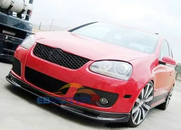 Спойлер переднего бампера из настоящего углеродного волокна для VW Golf 5 MK5 GTI 06 09