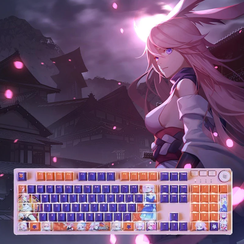 

Механическая клавиатура MmiHoYo Yae Sakura, модная аниме клавиатура Kaycaps