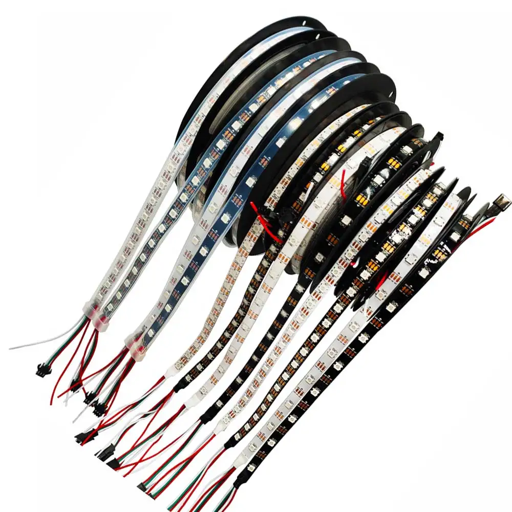 5m WS2812B WS2812 индивидуально адресуемых Smart цветных (RGB) светодиодных лент светильник