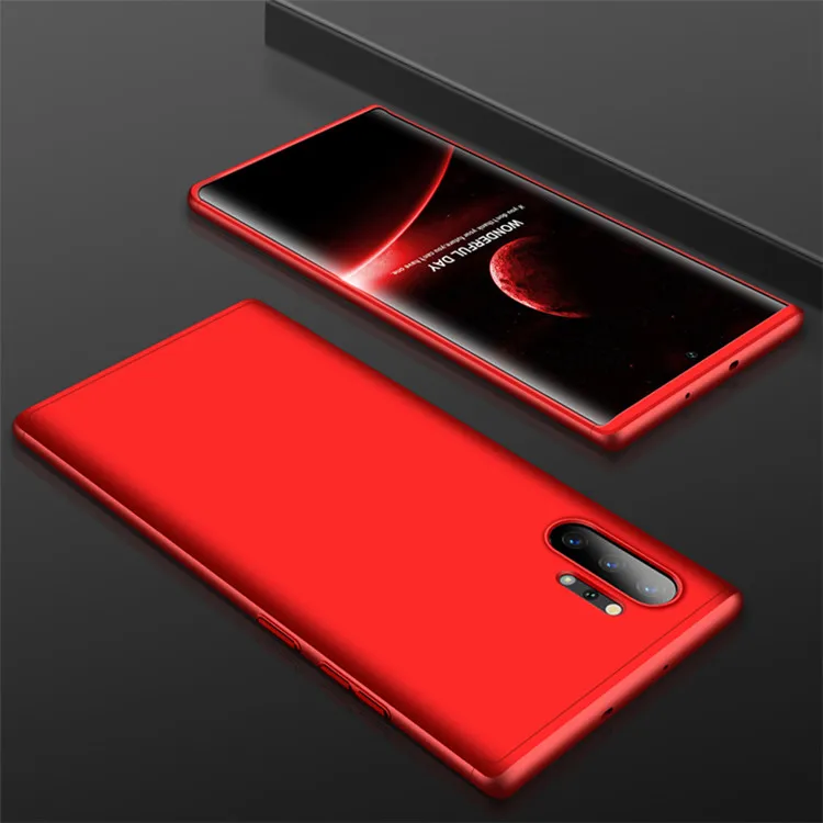 red 360 Полный ударопрочный чехол для samsung Note 10 Plus Pro Чехол 3 в 1 жесткий чехол для samsung Galaxy Note 10 Plus Note10 Capa - Цвет: red