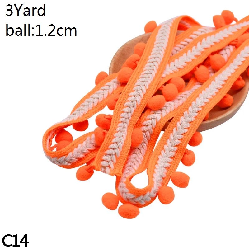 C14-3yard orange 1/3/10 ярдов ручной работы с кружевной отделкой в стиле пэчворк Материал белого и розового цветов с кружевными вставками, с узором в сердечко, лента для самодельного украшения одежды швейная фурнитура - Цвет: C14-3yard orange