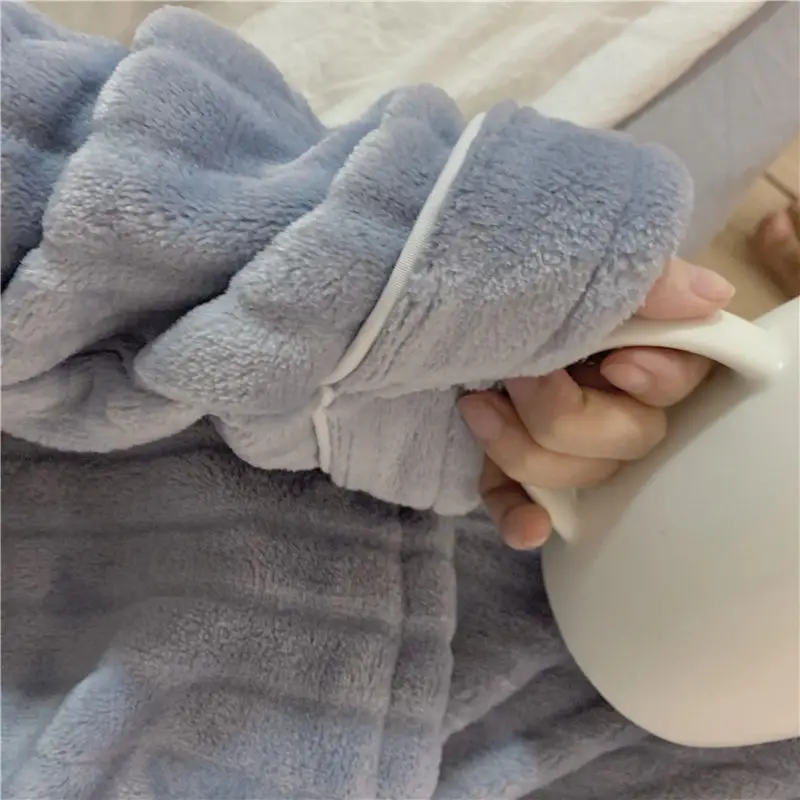 2021 New Women's Comfortable Sleepwear Coral Velvet Autumn and Winter Thickened Warm and Lovely Home Clothes  Pajama Set
