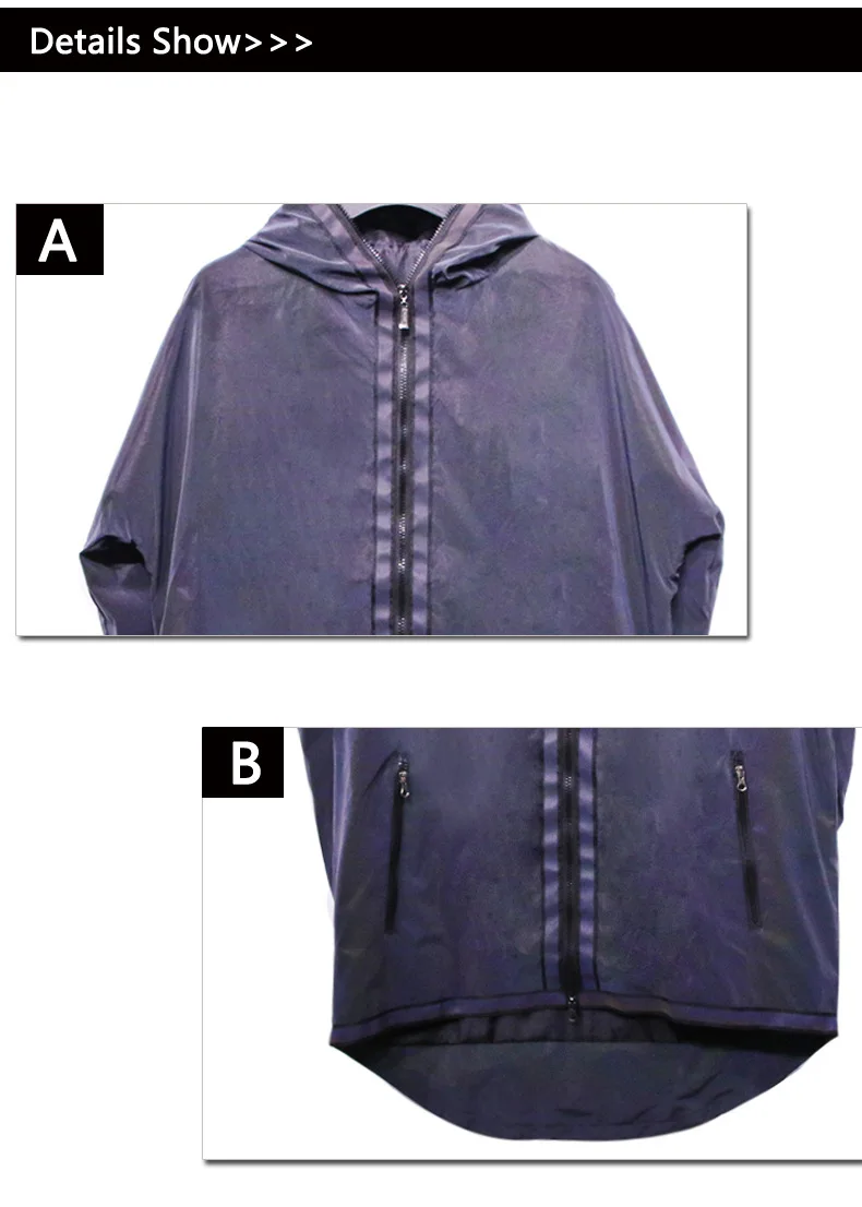 Мужские светоотражающие куртки 3M в стиле хип хоп цветные длинные Повседневная