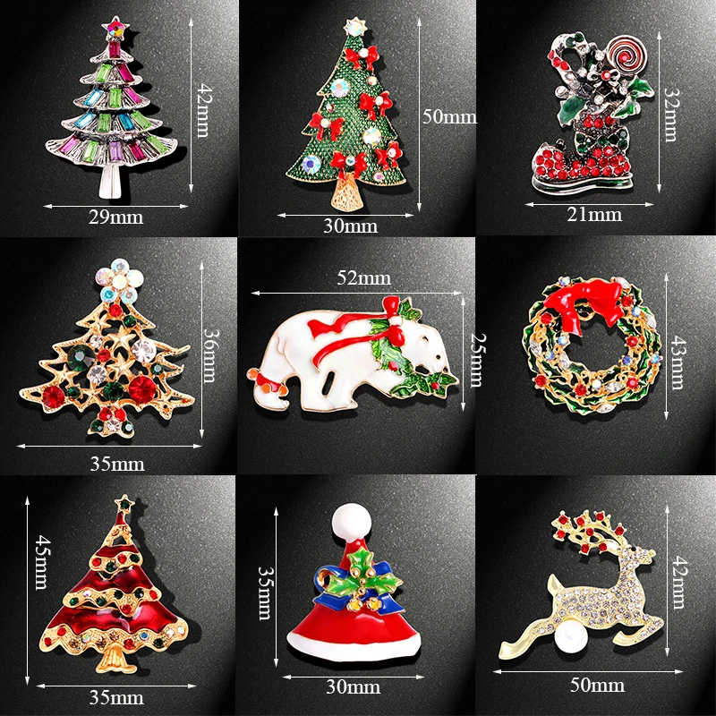 

Trendy Clothing Accessories Heart Enamel Brooch Bell Corsage Decorative Badges Brooch Pearls Pins Christmas Brooch Drip Oil