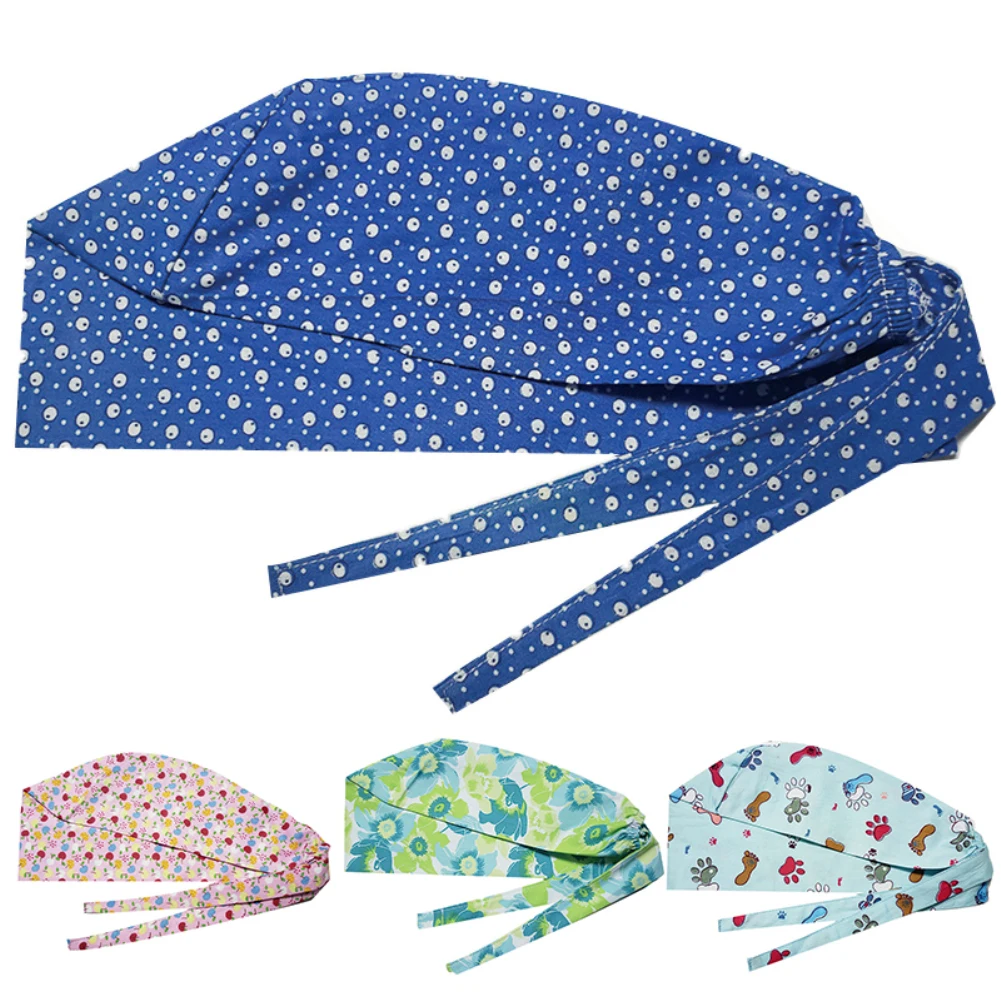 Цветочный принт буквы защита от пыли главный хирург скраб ресторанная фабрика