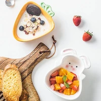 cute cartoon ceramic creative childrens tablewares small bowls rice rabbit carrot noodle bowl baby tableware household vajilla