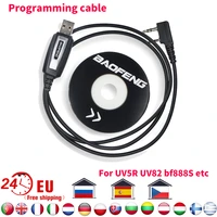 100  Baofeng Original Walkie Talkie USB Programming Cable with Driver for Baofeng UV5R Pro UV82 BF888S Ham Radio Accessories
