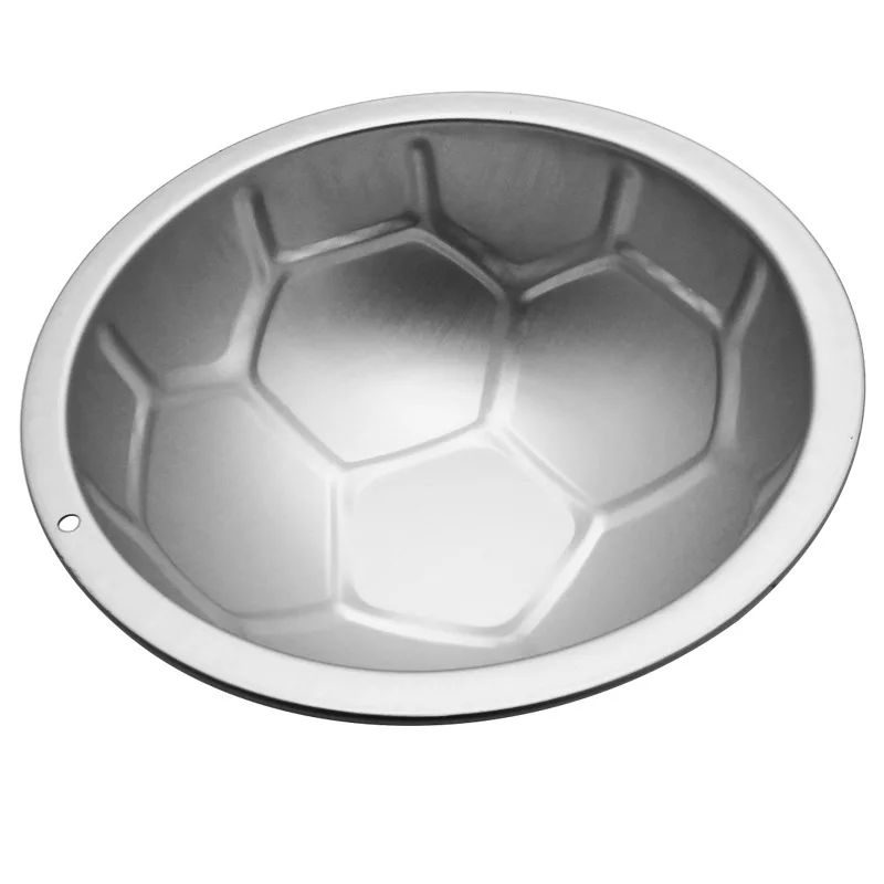 Football Half Round Ball Shaped Cake Mold Aluminum Alloy 8 inch 3D For Chocolate Mousse Mould Birthday Decor Baking Pan Soccer | Дом и сад