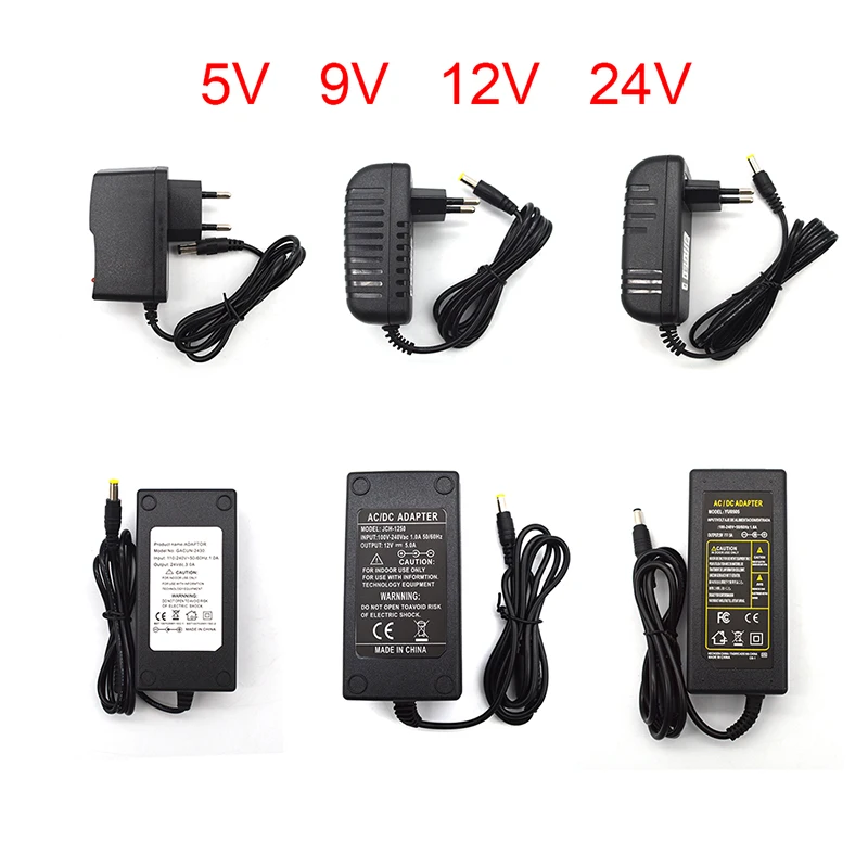 Адаптер питания DC 5V 9V 12V 24V 1A 2A 3A 5A 6A 8A 10A Универсальное зарядное устройство 12V 24V Зарядное устройство для ховерборда 12V 220V Разъем адаптера