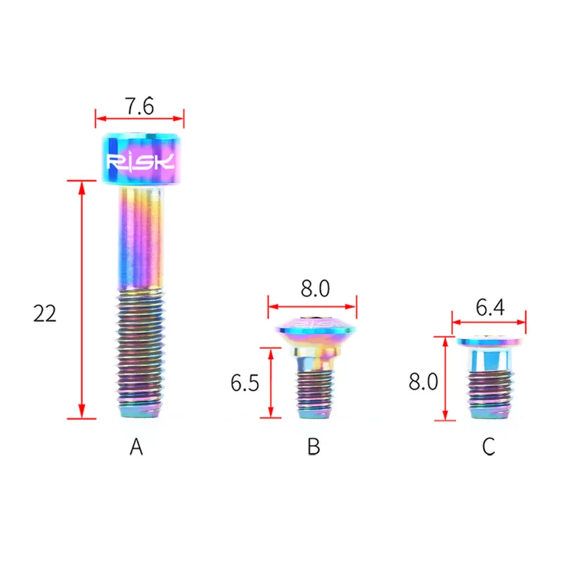 RISK Titanium Alloy Screw Kits for SRAM Front Derailleurs Fixing GX/Eagle/X9/X01/X01Eagle/XX1 Trigger Fixed Bolts Hollow Design | Спорт и