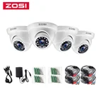 ZOSI 4 упаковки 1080P TVI видео камера видеонаблюдения Домашняя безопасность ночное видение Водонепроницаемая камера для системы видеонаблюдения DVR комплекты