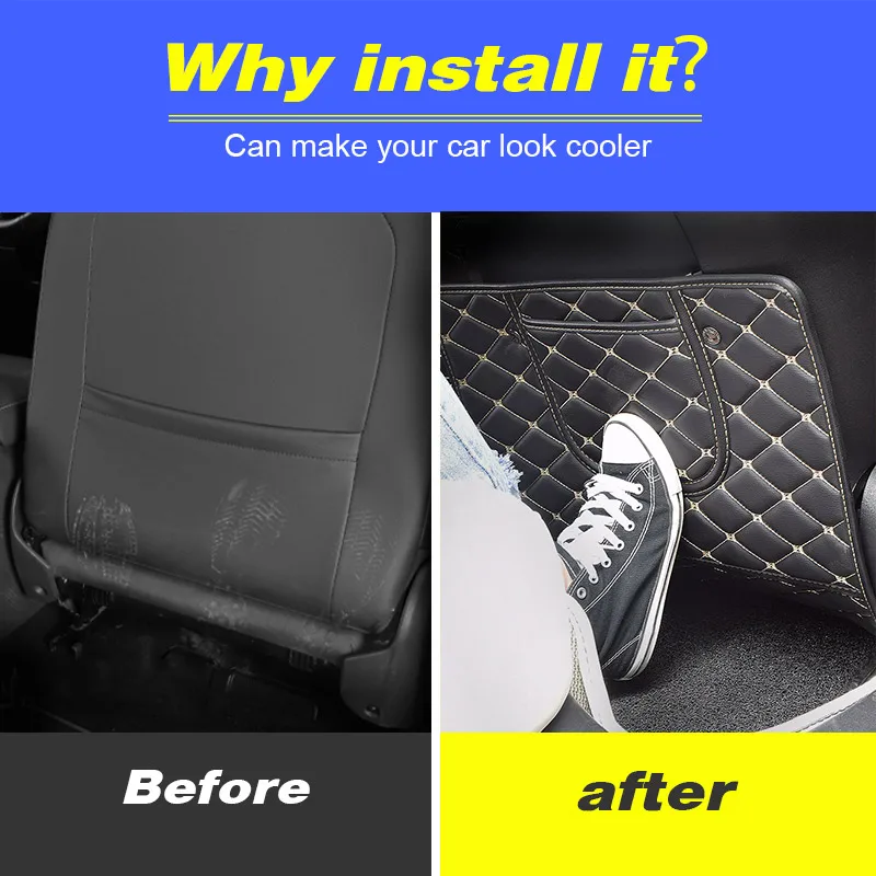 For VW Tiguan MK2 accessories Car seat back Anti kick mat Interior protection Clean Mat Car Anti-dirty Pad Auto products