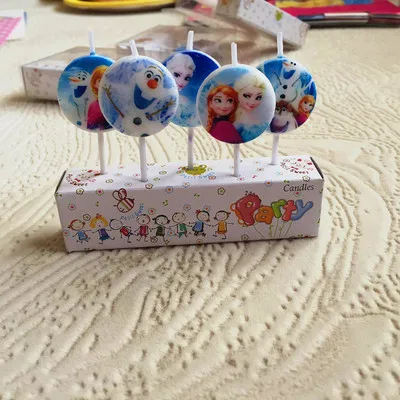 Candle 5pcs Платье принцессы «Холодное сердце» 2 вечерние поставки «Холодное сердце» вечерние Бумага соломы тарелки чашки для девочек с героями мультфильма «Холодное сердце»; 2 платья Эльзы и Анны для дня рождения Декор вечерние скатерть - Цвет: Candle 5pcs