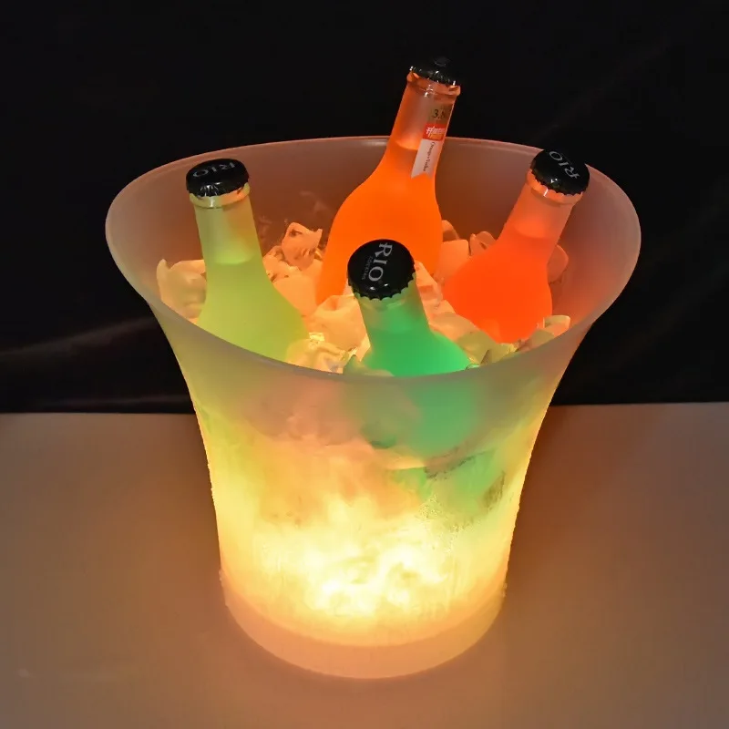 

Luminous ice bucket KTV bar champagne bucket creative beer ice bucket household red wine wine LED colorful plastic ice bucket