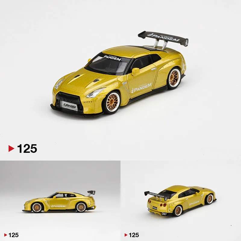 1: 64 Новая модель автомобиля из сплава ракетка кролик PANDEM Skyline R35 задний план