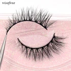 Норковые ресницы Visofree, норковые ресницы 3D, 100% не тестировано на животных, многоразовые натуральные ресницы ручной работы, накладные ресницы для макияжа