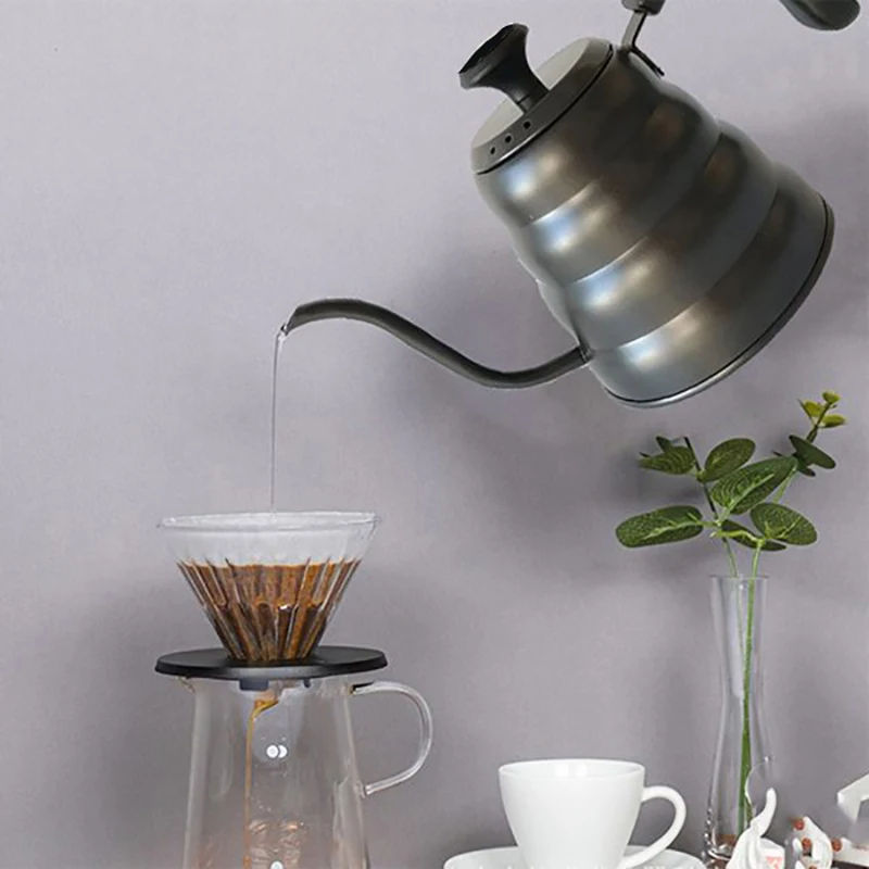 Лучший 1.2л из нержавеющей стали гусиная шея кофейник залить Кофе чайник с