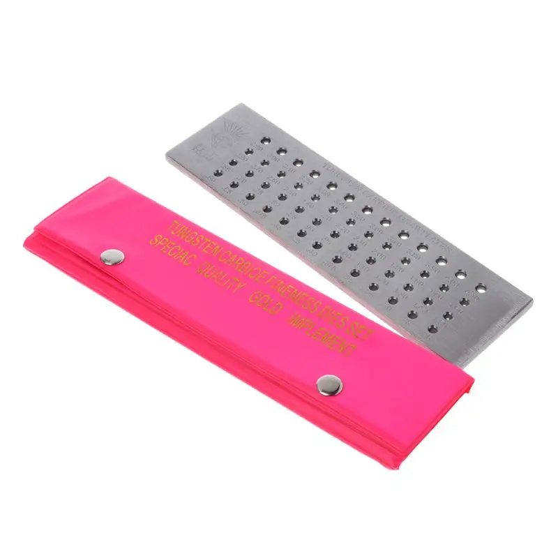 

52 Holes Tungsten Carbide Wire Drawplate for Jewelry Making Round 0.26-4.10mm