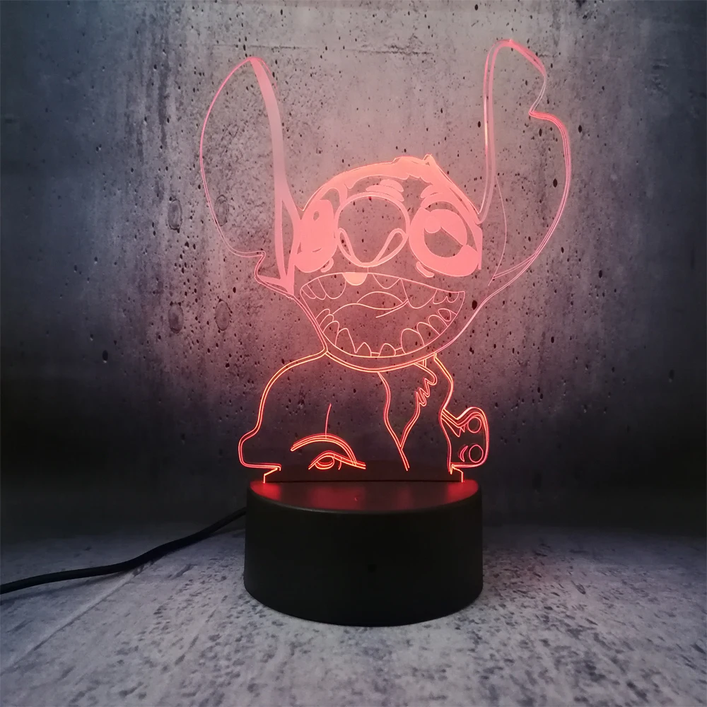 Комическая версия стежка Смеющийся 3D лампа Alien dog милые домашние животные