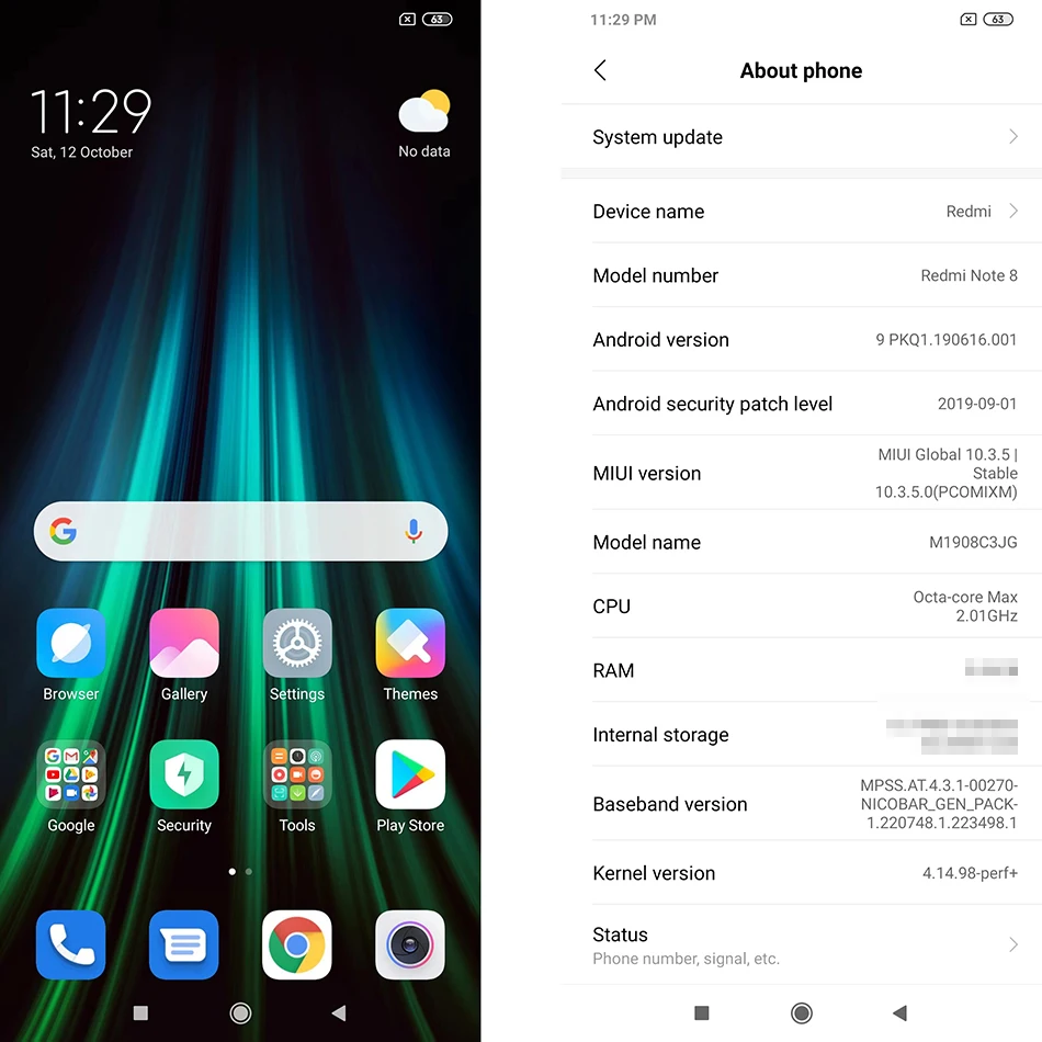 Глобальная версия Xiaomi Redmi Note 8 4 Гб ОЗУ 64 ПЗУ 6 3 дюйма Snapdragon 665 48MP 4000 мАч 18