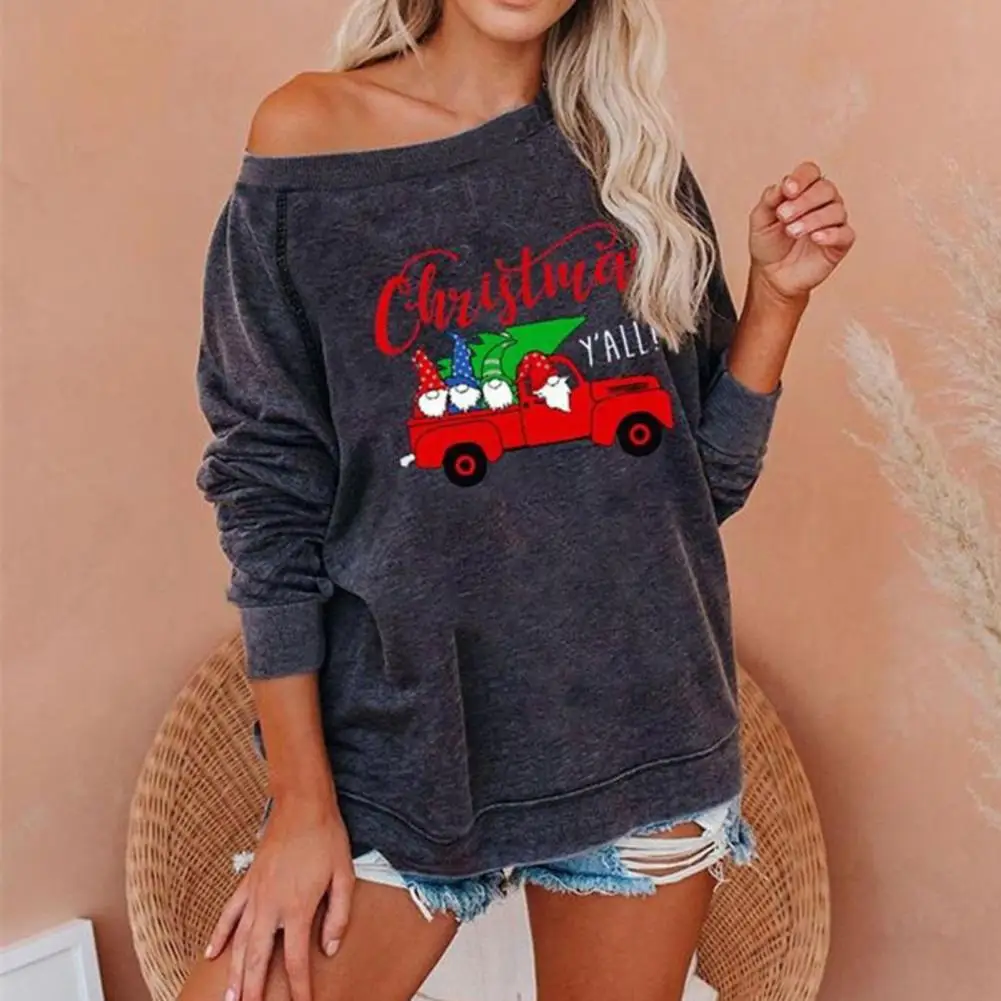 

Lady Shirt O Neck Quick Dry Lady Top Christmas Sweatshirt Terrific