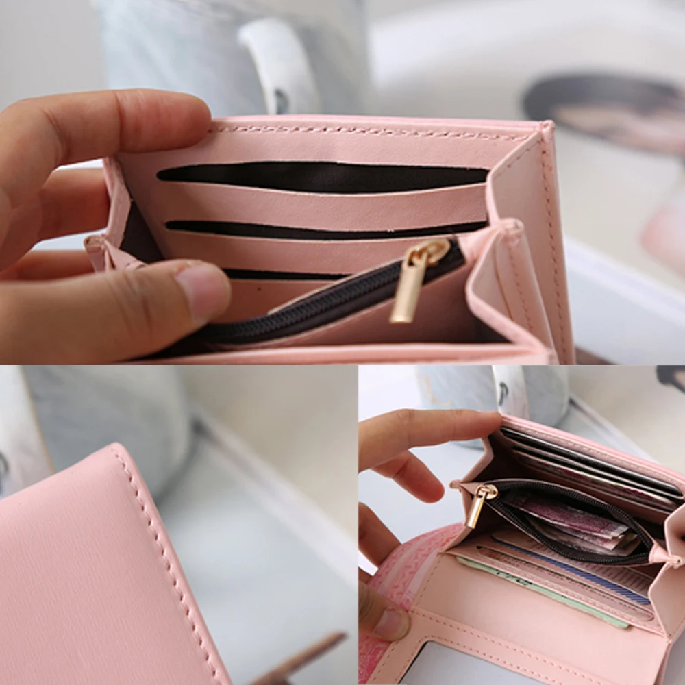 Женский кошелек 2019 женские короткие кошельки с украшением в виде короны Мини для