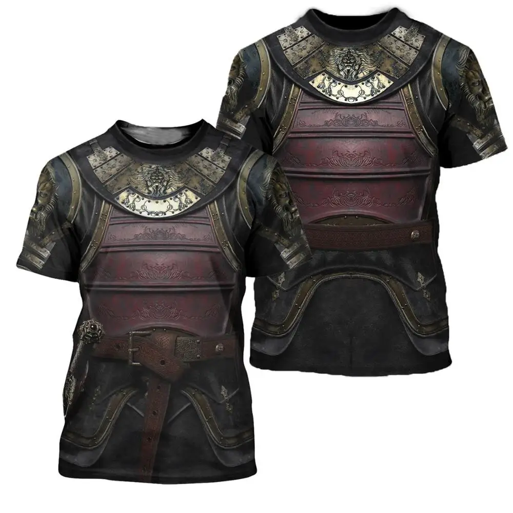 Футболка PLstar Cosmos Samurai armor Knights Templar 3d с принтом летние вечерние футболки Забавные
