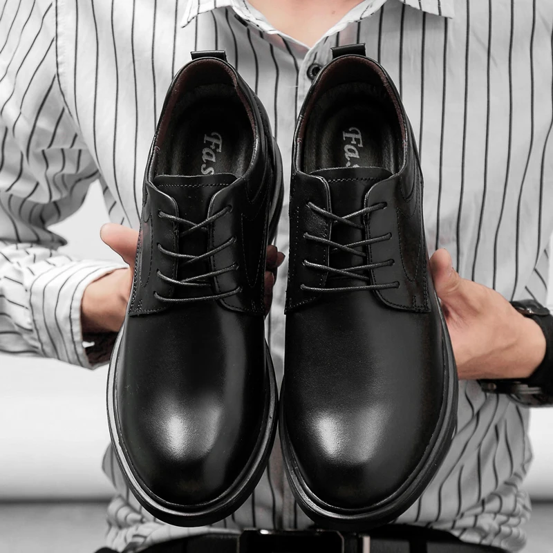 Обувь из натуральной кожи Мужская Брендовая обувь Нескользящая модная мужская