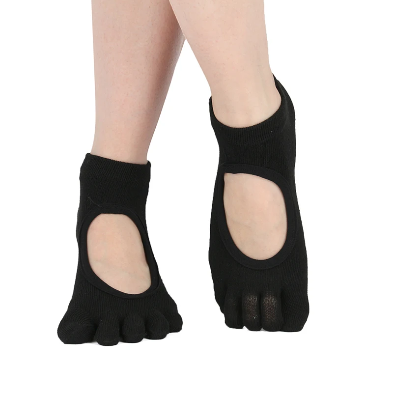 Женские нескользящие хлопковые носки с пятью пальцами 5 пальцев | Спорт и