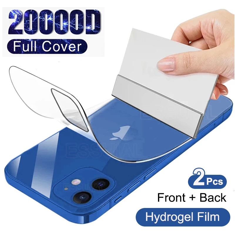 

2Pcs Full Cover Hydrogel Film For iPhone 12 11 Pro Max X XR Screen Protector For iPhone 7 8 6 6s Plus XS Max X SE 2020 Not Glass
