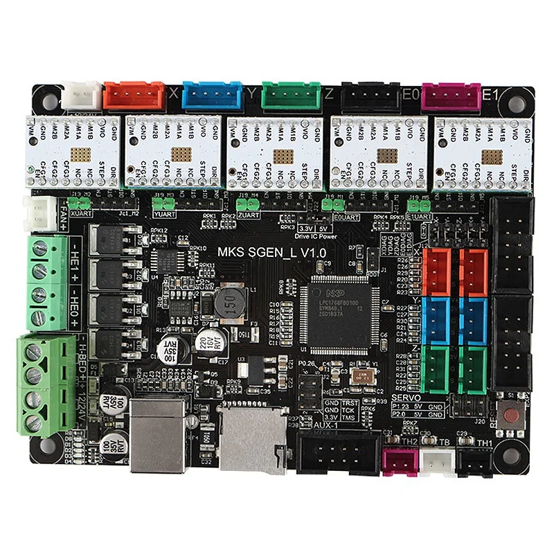 Материнская плата с 3D принтом ARM32 Bit MKS SGen L + 5 x TMC2100 драйвер совместим Uart/SPI|Детали и