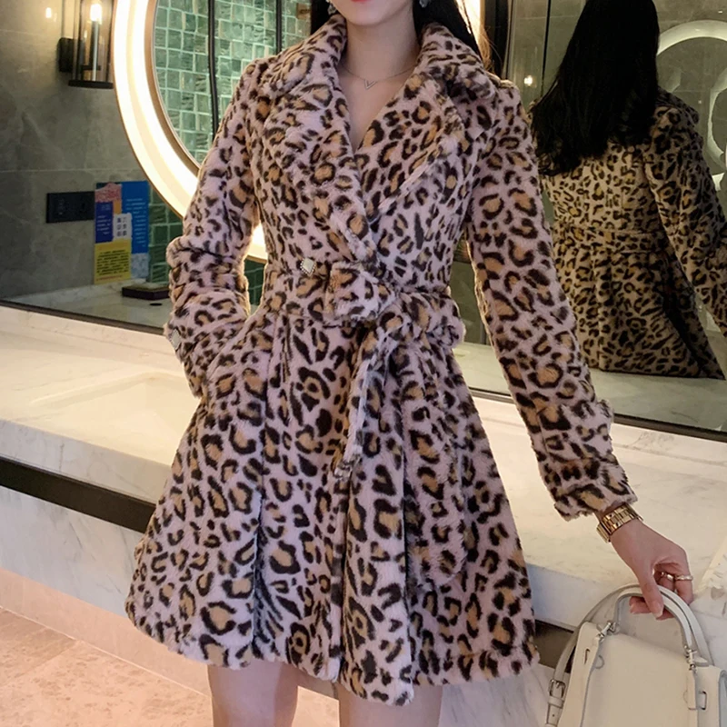 HIGH STREET 2019 Новое модное дизайнерское пальто женское леопардовое из