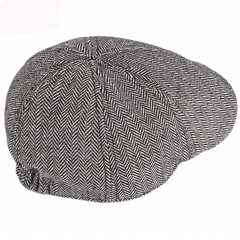 HT2825 Beret Cap Women Men Striped Artist Painter Hat Spring Autumn 6 Panels Flat Ivy Newsboy Unisex Retro Berets for | Аксессуары для