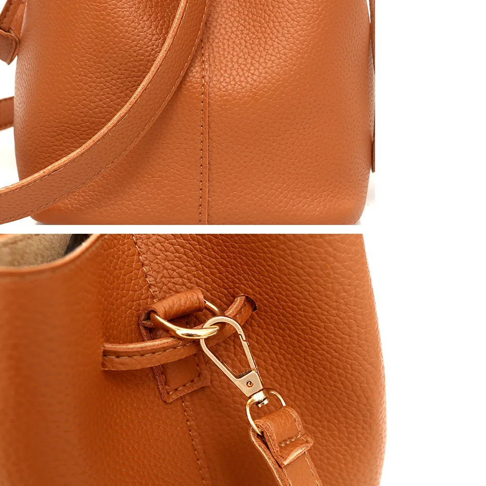 

4pcs Women Pattern Leather Handbag Crossbody Bag Messenger Bag Card Package Solid Zipper Elegant Ladies Handbags Set 2021 New