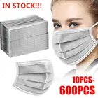 10-600 шт., одноразовые серые медицинские маски для лица