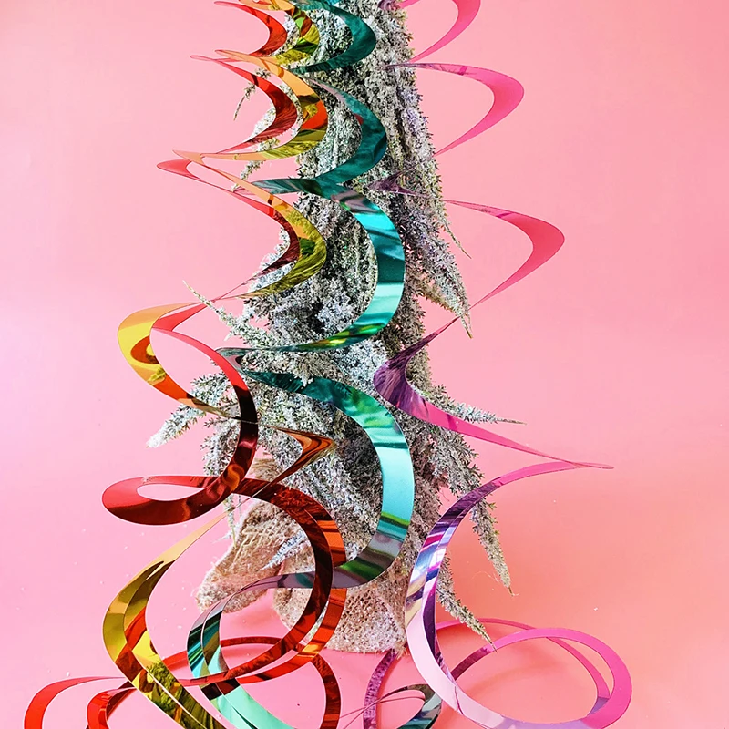 Висячий потолок с металлическим блеском 6 цветов украшение на свадьбу Хэллоуин