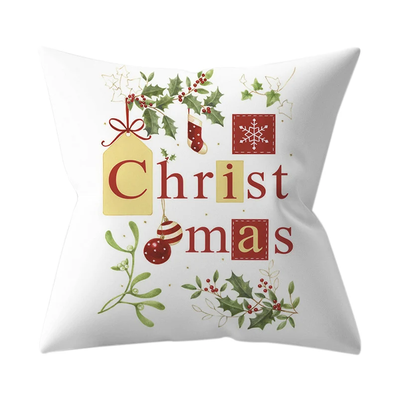 1 шт. 45*45 см Санта-Клаус Merry Christmas Наволочки Чехол новогодний домашний диван Автомобильная подушка Декоративные Чехлы для подушек