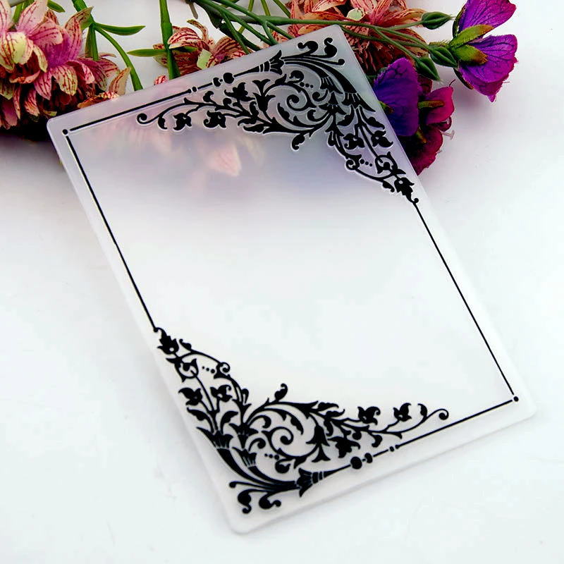 Цветочные края искусственный пластиковый шаблон для скрапбукинга сделай сам