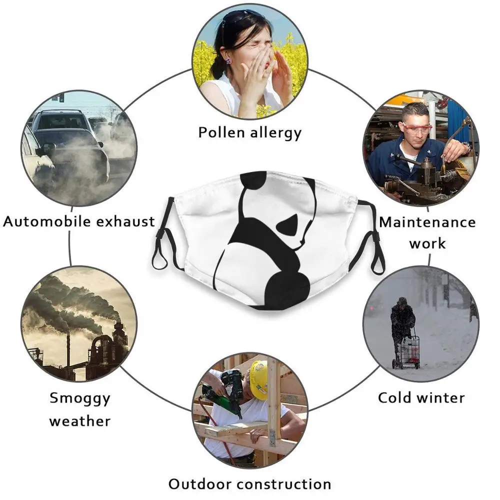 

Hug Me, I'M Endangered Anti Dust Face Mask Washable Filter Reusable Panda Panda Small Panda Pandas Asian Cartoon Panda Fan