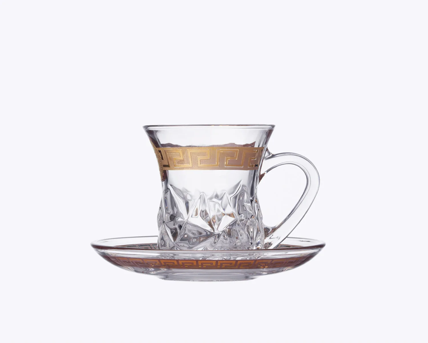 

Fansini coffee cup crystal glass European hand-painted gold-plated glass cup