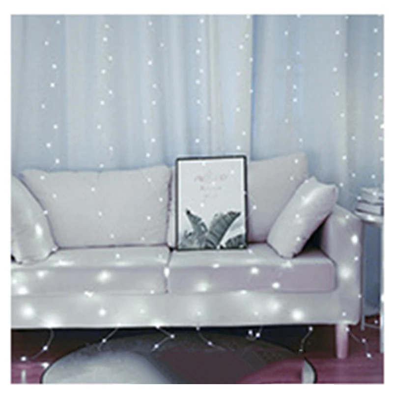 3x3M 300 LED Curtain Lights Christmas Wedding Decoration Outdoor Icicle String Light Xmas New Year Holiday | Дом и сад