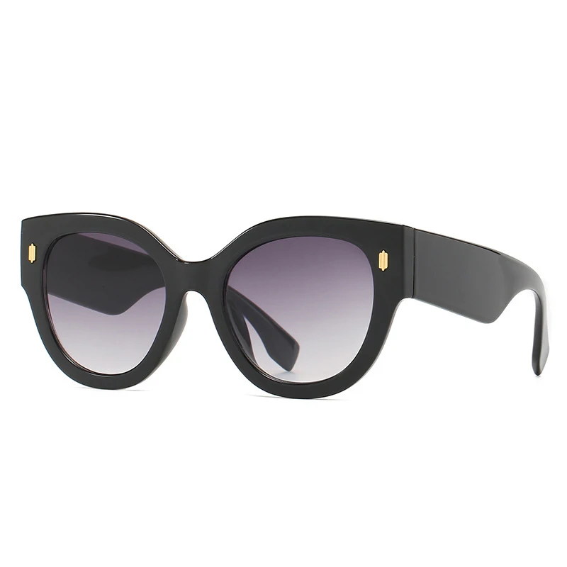 

Солнцезащитные очки женские, кошачий глаз, негабаритные, винтажные, сумка-рюкзак для путешествий с заклепками