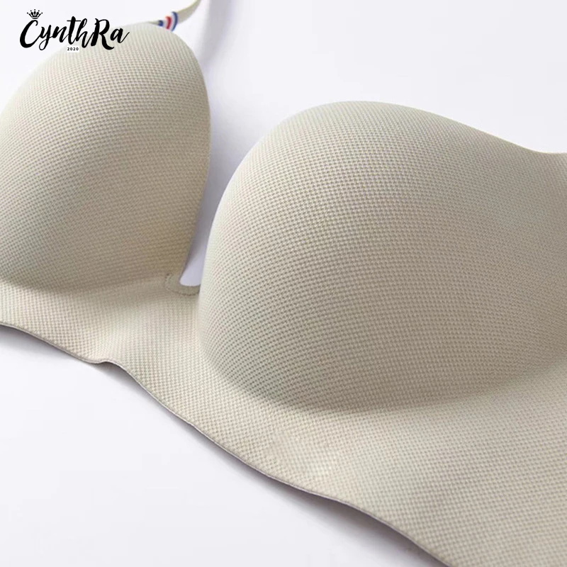 CYNTHRA французский ледяной Шелковый бюстгальтер цельное нижнее белье плотная