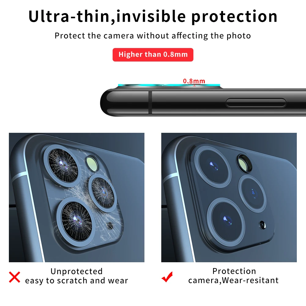 Задняя крышка объектива камеры Полная защита для iPhone 11 Pro Max задняя камера наклейка на рассеиватель чехол покрытие протектор Закаленное стекло пленка
