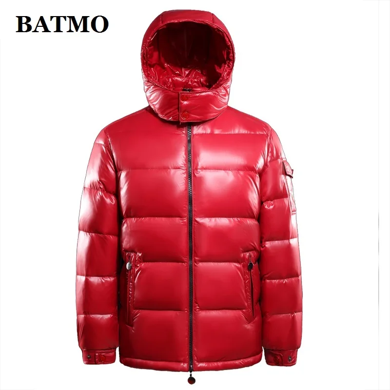 BATMO 95% белые куртки с капюшоном на утином пуху, мужские зимние пуховики, мужские парки, большие размеры M-4XL R103