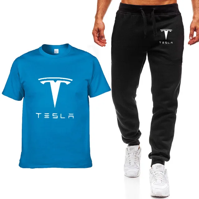 Модные летние мужские футболки для Tesla Car с логотипом и принтом хип-хоп