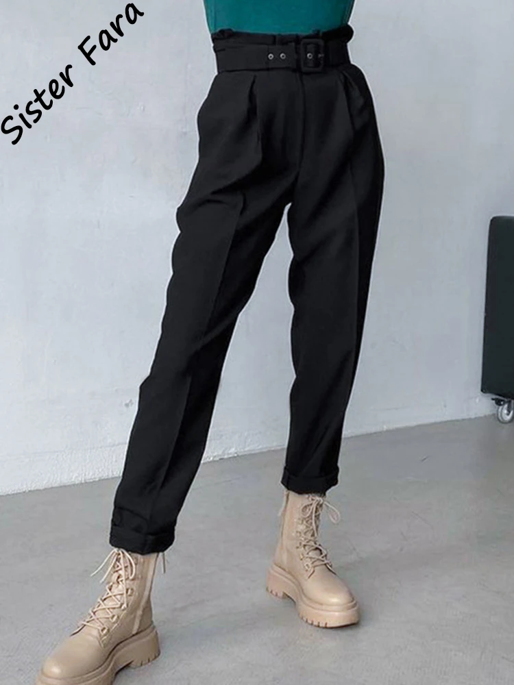 

Брюки-карандаш женские с завышенной талией, прямые, на осень