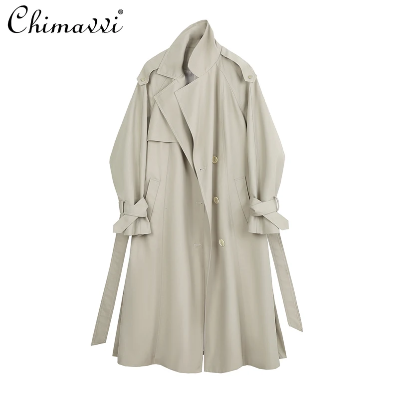 

Trench Coat for Women Autumn Clothes Jackets Ladies Winter 2021 Women's Cotton Windbreaker Long Sleeve Elegant Overcoat