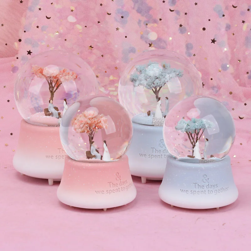 Романтическая любовь пары хрустальный шар для украшения дома фигурки светильник